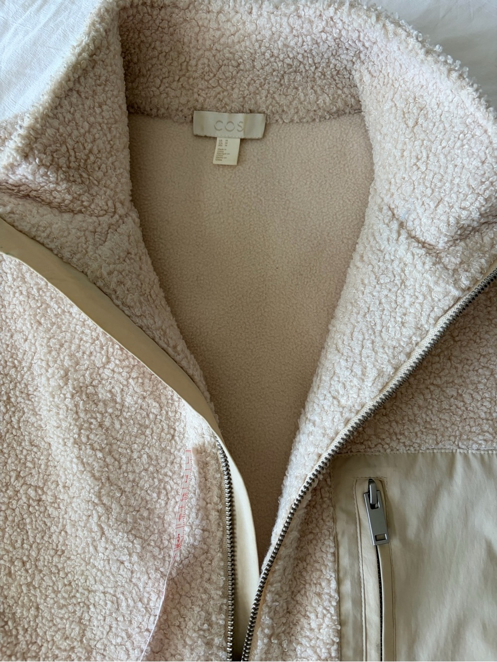 COS Cream Sherpa Jacket - Picture 5 of 8